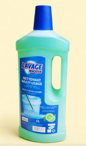 LAVAGE MAGIQUE, NETTOYAGE MULTI-USAGE (MULTI PURPOSE CLEANER)-(salle de bains, cuisine, sol, voiture,…) 1 LITRE. PAQUET DE 4 BOUTEILLES (4X1L)